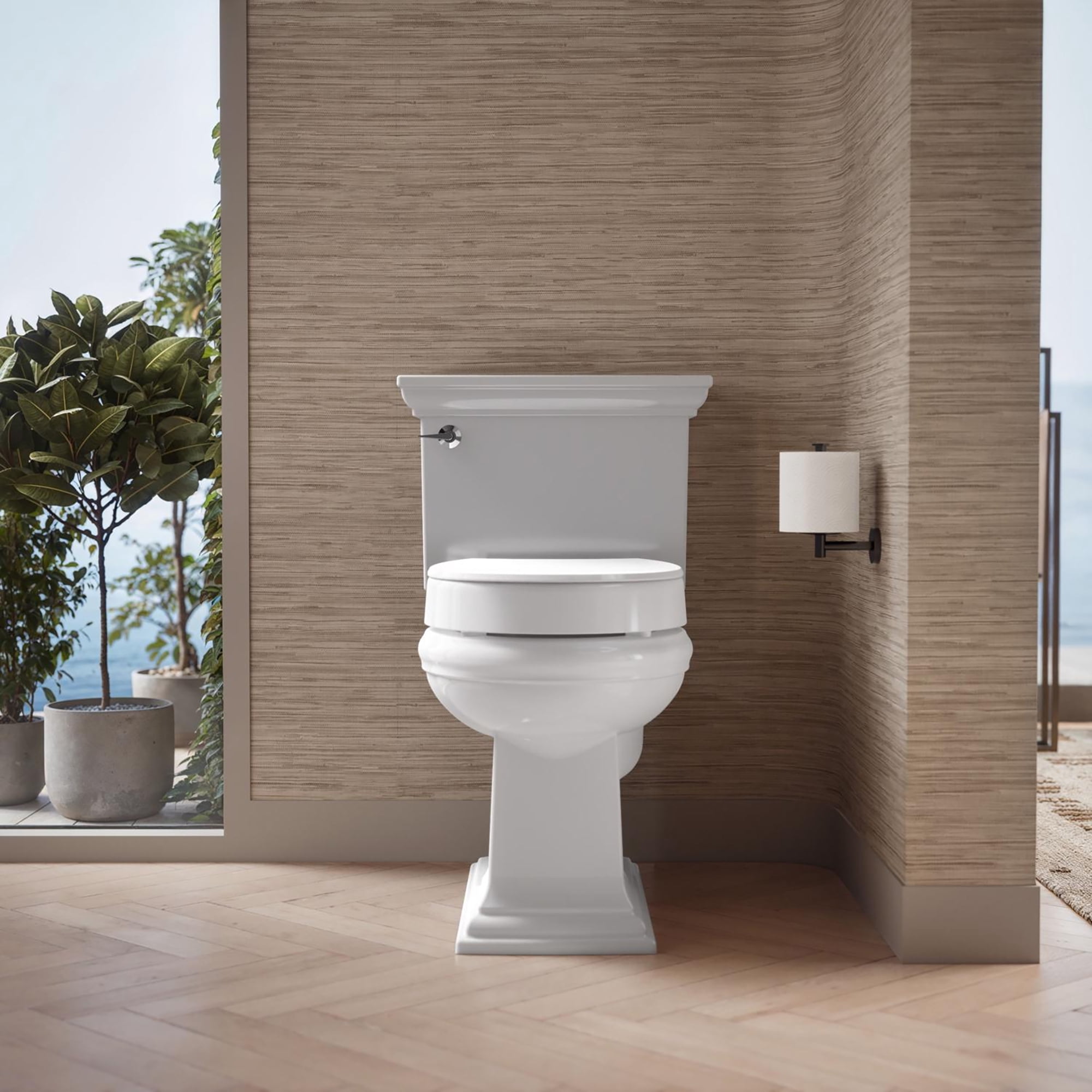 Kohler Hyten Slow Close Round White Plastic Toilet Seat