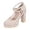 White, variant on Women's Suede Crossover Strap 8cm Heel High Heels Oktoberfest Casual Market Shoes