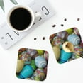 thumbnail image 5 of Disketp Easter Egg1 Funny Coasters,4 Pcs Leather Coasters With Holder, Perfect Housewarming Hostess Gifts,Protect Furniture From Water Marks Scratch And Damage, 5 of 9