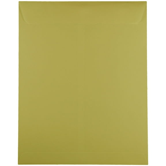 JAM Paper 10 x 13 Open End Envelopes, Chartreuse, 25/Pack