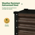 thumbnail image 3 of VEIKOUS 48"L×23"W×32"H Galvanized Steel Raised Garden Bed W/Drainage, Liner & Corner Protectors, Rustic, 3 of 8