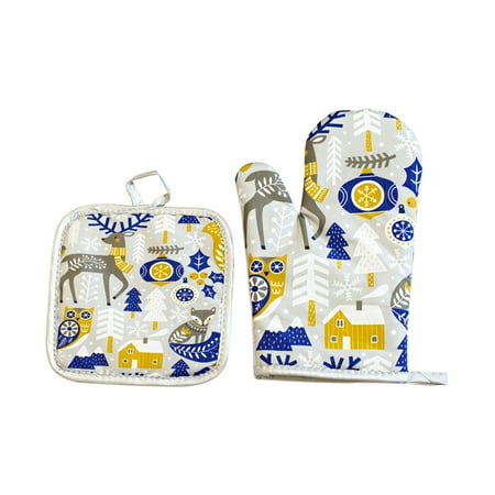 

TMOYZQ Christmas Decorations Savings! Christmas Decoration Outdoor Indoor Savings! Christmas Ornaments Insulation Gloves Oven Baking High Temperature and Anti-Scald Gloves