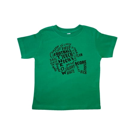 

Inktastic Football Words in Helmet Shape in Black Text Gift Toddler Boy or Toddler Girl T-Shirt