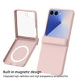 thumbnail image 2 of for Galaxy Z Flip 7 FE / Z Flip 6 Case with Tempered Glass Outer Screen Protector, Hard PC Slim Cover with Hinge Protection, Shockproof Anti-Drop Skin-Friendly, Support Wireless Charging, Pink, 2 of 5