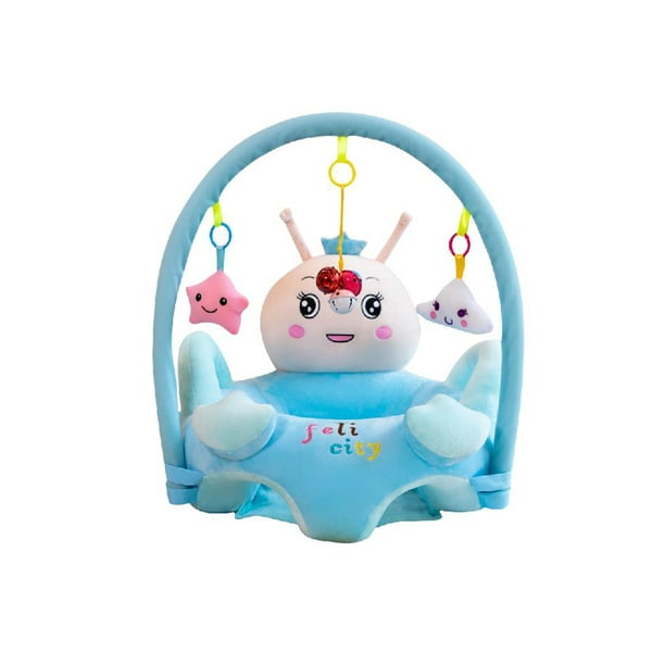 Bebé Dibujos Animados Aprendizaje Sit Silla Asiento Apoyo para Bebés (Azul Con Poste)