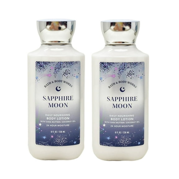 Bath and Body Works Sapphire Moon Daily Nourishing Body Lotion Set of 2 Retired Scent