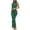 Green, variant on Women’S 2-Piece Sleeveless Bodycon Maxi Dress Set, Leopard Print High Neck Dress With Boned Waist Cincher Corset, Stretchy Soft Polyester Fabric, 2pcs, Sizes S M L XL