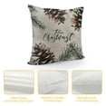 thumbnail image 4 of PHYHOO Hello Winter Vibes Gray Decorative Throw Pillow Covers, Stripes Outdoor Home Decor, Pine Branch Christmas Holiday Farmhouse Cushion Case White, 4 of 5