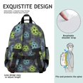 thumbnail image 5 of Football and Splash Navy Pattern Cute School Backpack Bag for School with Padded Back and Adjustable Shoulder Straps 15.25"x11.5"x5.25", 5 of 5
