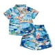 thumbnail image 1 of Odeerbi 1-8 Años Conjunto de Verano Para Niños de Hawaianos Camiseta de Manga Corta de Algodón Con Estampado Tropical Conjunto de Dos Piezas de Gráficos, 1 of 3