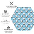 thumbnail image 3 of Pofeuu Golf Balls 1 Print Coasters for Drinks, 4Pack PU Leather Coasters, Bar Drink Coasters for Tabletop Protection, Furniture from Damage-Hexagon, 3 of 6