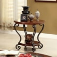 thumbnail image 4 of Furniture of America Azea Traditional Wood 1-Shelf End Table in Brown Cherry, 4 of 6