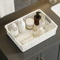 thumbnail image 4 of Multi-Purpose Plastic Storage Baskets - Waterproof Bathroom Shower Caddy, Laundry/Toy Organizer Bin, Easy-to-Clean Storage Basket for Home/Dorm/Gym, Durable Space-Saving Organizer, 10*9*6in, White, 4 of 7