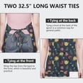 thumbnail image 6 of Pioneer Flower Floral Print Pattern Apron for Women and Men, Cotton Linen Waterproof with Pockets, Adjustable, 33x27 Inch for Kitchen, Gardening, BBQ, Salon, 6 of 6