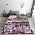 thumbnail image 3 of LHSHID to My Sister Blanket Birthday Gifts Quilt Ultra Soft Micro Fleece Throw Blankets for Thanksgiving Christmas Bed Sofa Travel Beach 60x80in, 3 of 6