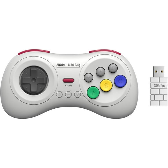 yeuweold 2.4G Wireless Gamepad for Sega Genesis Mini and Mega Drive Mini and Switch with 6-Button Layout