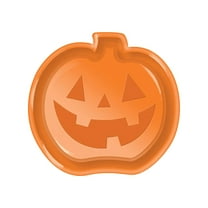 Orange Pumpkin Shaped Serving Tray Tableware Board Platter Halloween Party Decoration Candy Snack - A