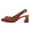 Brown, variant on Fiaer Women's Knitted Bow Slingback Heel Pumps Square Closed Toe Block Heel Elastic Band Dress High Heels Fashion Walking Work Shoes Khaki 9.5