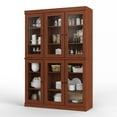 thumbnail image 4 of 100% Solid Wood 48.5" Pantry China Cabinet with Clear Glass Doors and Adjustable Shelves, 4 of 6