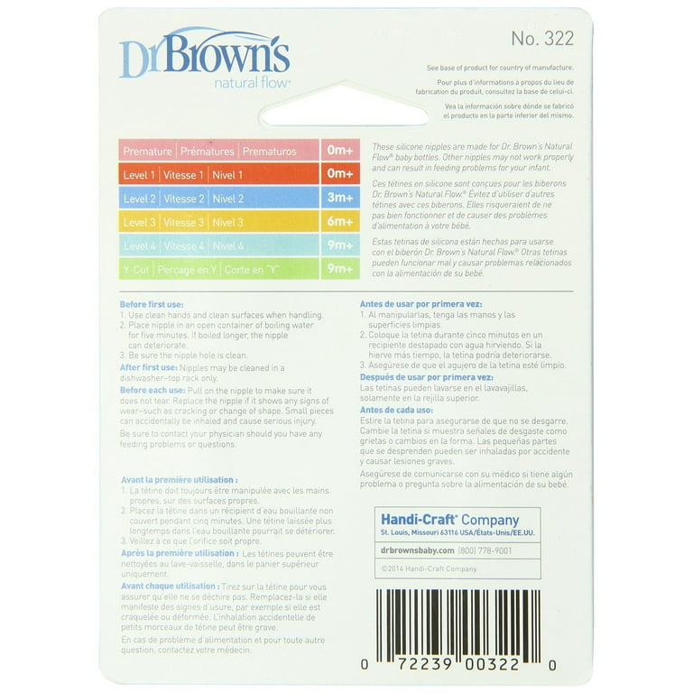 Dr. Brown's - Pack 2 Tetinas Options Estándar Nivel 4