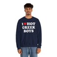 thumbnail image 5 of Greek Greece Wife Girlfriend Husband Sweatshirt Gifts Crew Neck Shirt Long, 5 of 7
