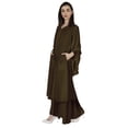 thumbnail image 3 of Bimba Islamic Prayer Long Dress For Women Solid Abaya With Hijab/Scarf Bell Sleeves Kaftan, 3 of 7