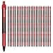 thumbnail image 3 of mingtron Stylos Gel, Lot de 100 Stylos Rouges Pointe Fine, Stylos à Encre Anti-Bavure pour Main Gauche, Stylos à Clic en Vrac, Stylos à Bille Roulante Rétractables pour une Écriture Fluide, 0,5 mm, Encre Rouge, 3 of 4