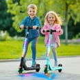 thumbnail image 7 of SISIGAD 5.3" Electric Scooter for Kids Ages 6-12, 80W Kids Kick Scooter with LED Light-up Wheel and 3 Adjustment Levels Handlebar, Black, 7 of 7