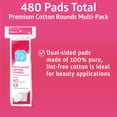 thumbnail image 2 of Simply Soft Exfoliating Dual Texture Cotton Rounds, 80 Per Pack, 6 Total Packs, 2 of 9