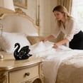 thumbnail image 5 of Ceramic Swan Toilet Bolt Covers, Decorative Toilet Bolt Caps for Cute Bathroom Decor, Easy Install Fits Most Standard Toilets,Black, 5 of 8