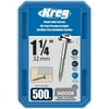 Kreg SML-F125-5000 Zinc Pocket Screws, 1 1/4-Inch, #7 Fine Thread, Maxi-Loc Head (500 Count)