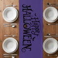 thumbnail image 6 of Happy Halloween Table Runner - 70 Inch Long, Kitchen Dining Table Runner Dresser Scarves, Vintage Purple Pumpkin Bat Farmhouse Decor for Coffee Tables Wedding Party Banquet, 6 of 8
