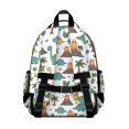 thumbnail image 3 of Colorful Dinosaurs Volcanoes Plants Pattern Cute School Backpack Bag for School with Padded Back and Adjustable Shoulder Straps 15.25"x11.5"x5.25", 3 of 5