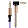 thumbnail image 1 of 3.5mm Male Audio Adapter Cable For Phone, Mp3, Car Speakers - Straight To Elbow Connection, 1 of 3
