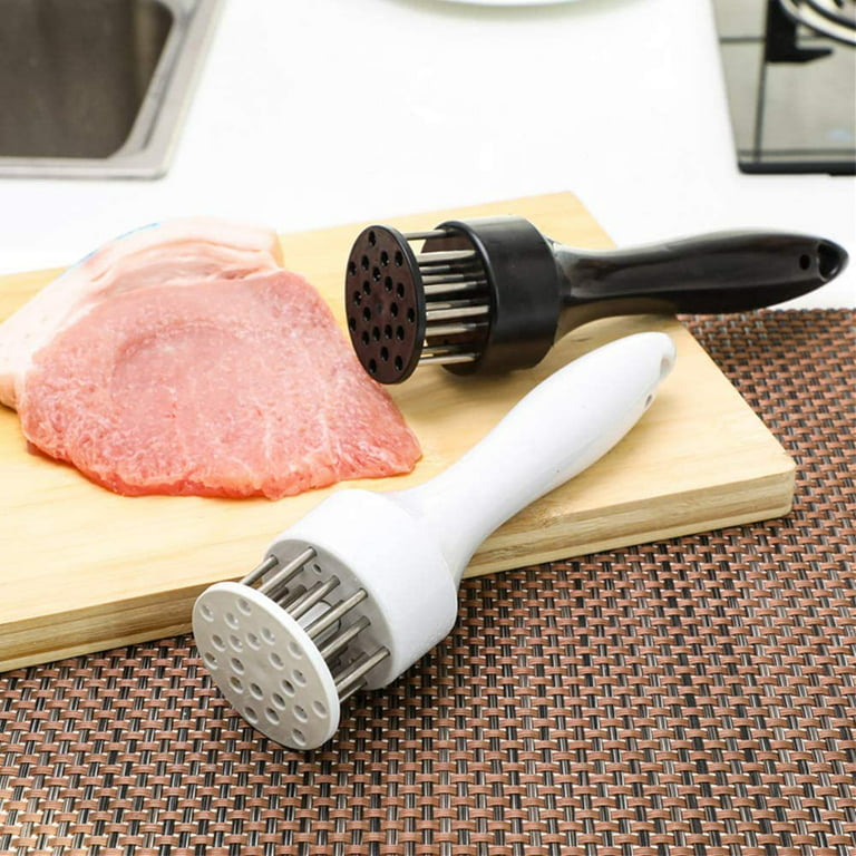 Nescope Meat Tenderizer Tool with Ultra Sharp Stainless Steel Needle Blades 2 Pack Meat Tenderizer Tool Profession Kitchen Gadgets Jacquard for