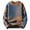 C-Orange46, variant on DHFJKG Sweater Men's Thickened Long Sleeve O-Neck Plaid Knitted Sweater Autumn And Winter Fashion Casual Pullover Comfort Top