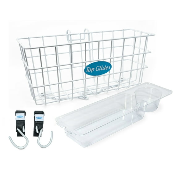 BUNDLE: Premium Wire Walker Basket Kit with 2 Aluminum  "J" Hooks