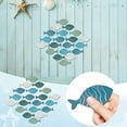 thumbnail image 2 of 20 Piece Wooden Fish Wall Art Set Nautical Coastal For Indoor Home Decoration Easy Installation 20PCS, 2 of 5