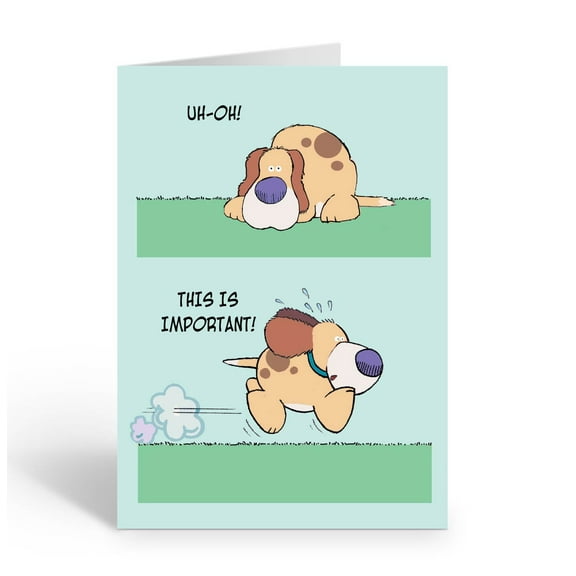 Stonehouse Collection | Funny Birthday Card | Dog Rushing to Say "Happy Birthday
