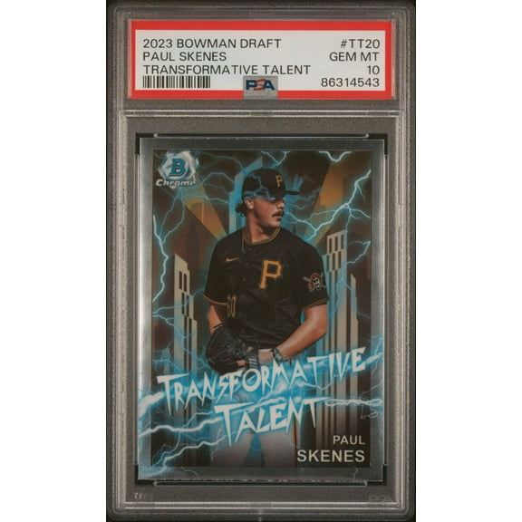 Graded 2023 Topps Bowman Draft Paul Skenes #TT20 Transformative Talent Rookie RC Baseball Card PSA 10 Gem Mint