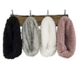 thumbnail image 4 of Women Soft Fluffy Faux Fur Solid Color Infinity Tube Scarf - 4 Colors (Black), 4 of 4