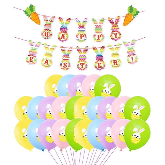25 globos de Pascua.