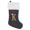 thumbnail image 2 of Tnobhg Christmas Stocking Knitting Snowflake Letter Large Capacity with Hanging Rope Create Atmosphere Candy-filled Stocking, 2 of 8
