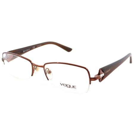 Vogue Eyewear VO 3864B 811 Black Semi-Rimless Eyeglasses 53mm