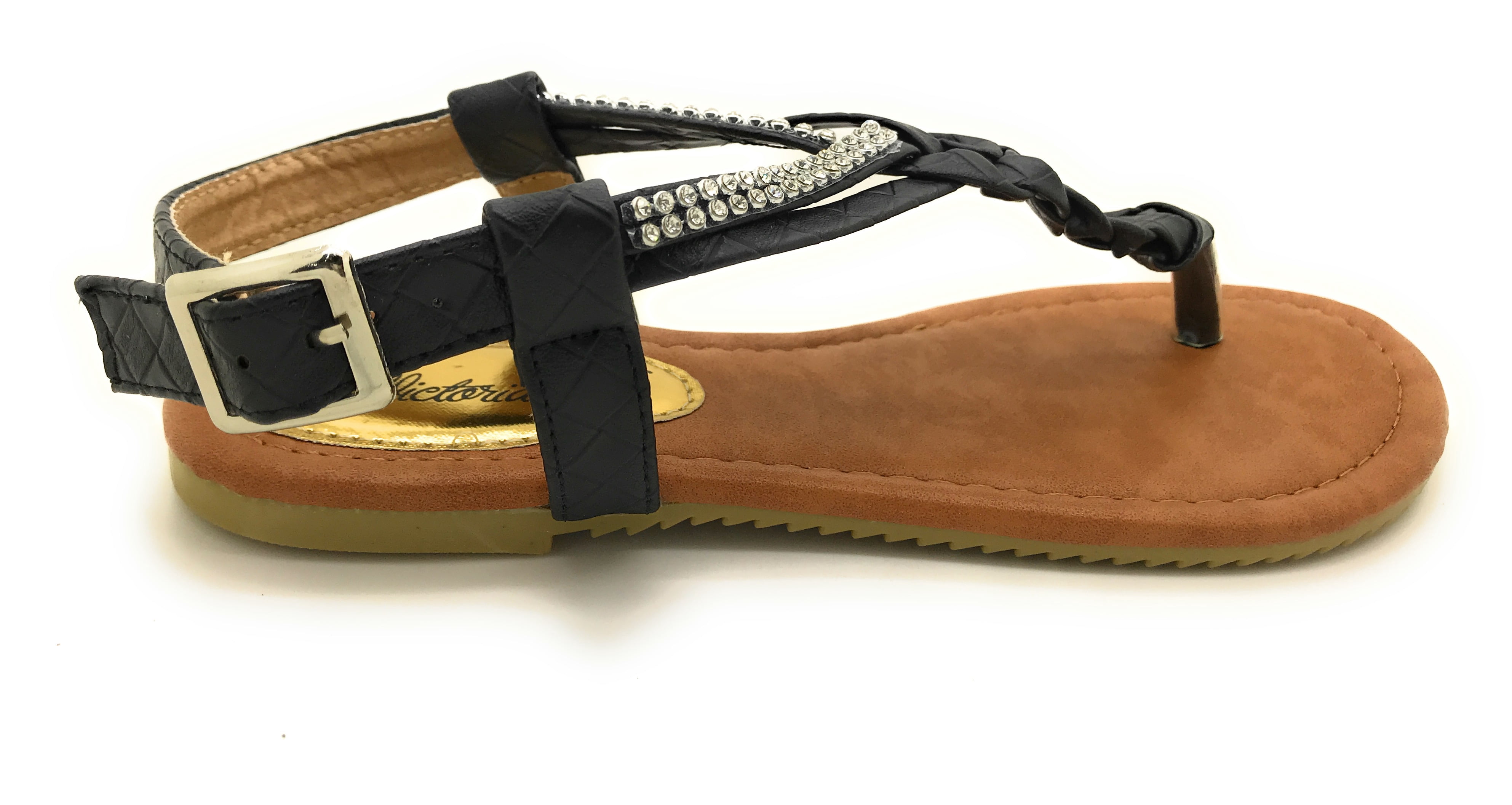 Victoria K. Women's Braided T-Strap Thong Sandal