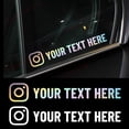 thumbnail image 2 of Pegatina de vinilo con texto personalizado y nombre para coche para Instagram, Facebook, Twitter, YouTube, TK VK, para ventana, puerta, motocicleta y bicicleta, 2 of 5