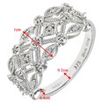 thumbnail image 4 of 9ct White Gold Jewelco London 10pts Diamond Art Deco Floral Filigree Dress Ring, 4 of 7