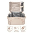 thumbnail image 3 of Bentgo Deluxe Lunch Bag - Durable and Insulated Lunch Tote with Zippered Outer Pocket, Internal Mesh Pocket, Padded & Adjustable Straps, & 2-Way Zippers - Fits Most Bentgo Lunch Boxes (Sand), 3 of 7