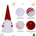 thumbnail image 3 of Christmas Tree Topper Gnome with Light Battery Operated,23.6 Inch Sequin Gnome Tree Topper Hat,Scandinavian Swedish Tomte Plush Gnomes for Christmas Tree Ornaments, 3 of 7