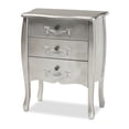thumbnail image 4 of Baxton Studio Eliya Classic and Traditional Brushed Silver Finished Wood 3-Drawer Storage Cabinet, 4 of 12